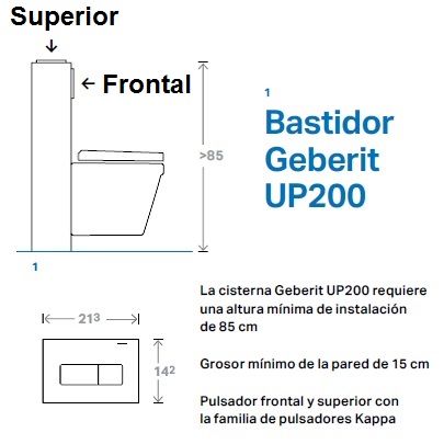 Latiguillo conexión para cisterna empotrar up200: información y PVP actual  de Ref. 240.839.00.1 de GEBERIT
